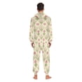 thumbnail image 4 of FORMRS Onesies Pajama for Adults Unisex Hoodie Winter Jumpsuit One Piece Sleepwear, Sizes S-2XL, Pastel Green Geometric, 4 of 7