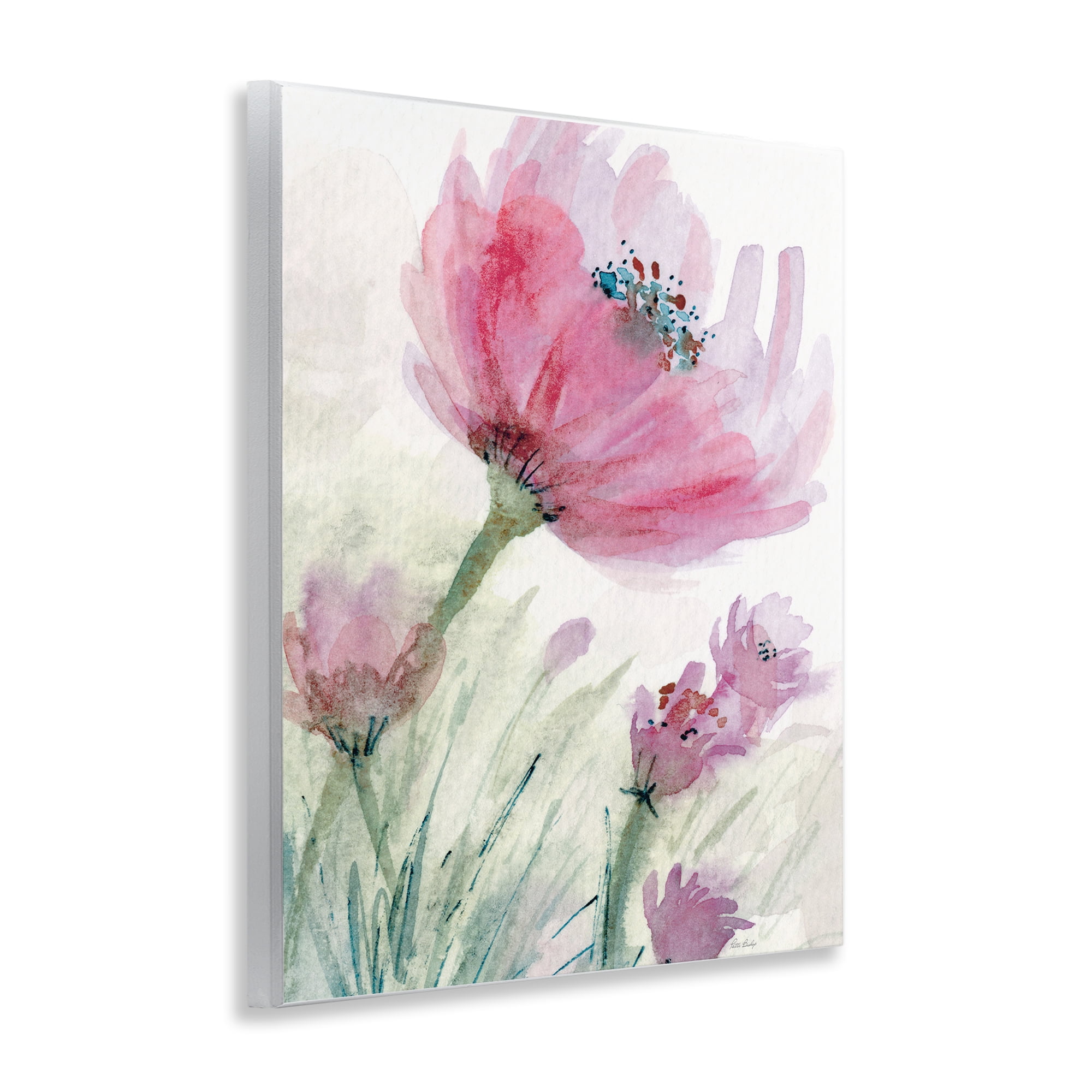 Stupell Industries Pink Flower & Speckled Stamen Wall Plaque Art, design by Patti Bishop