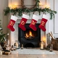 thumbnail image 5 of Gunia Family Initial Xmas Stockings Soft White Plush Cuff with Red Velvet Body and Gold Letter G Socks Diy Name Christmas Decorations For Family Holiday Season, 5 of 6