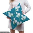 thumbnail image 5 of Ambesonne Floral Fabric by the Yard Upholstery, Continuous Growing Flowers, 1 Yard, Sea Blue and Pastel Green, 5 of 5