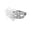 Silver, variant on Floral Feather Rhinestone Lace Half Face Eye Mask for Women Halloween Masquerade Party Accessory with Elastic Strap, Elegant & Lightweight Costume Prop for Club Events Black One Size