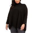 thumbnail image 1 of Anne Klein Womens Solid Pullover Sweater, Black, Plus Size, 0X/1X, 1 of 2