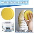 thumbnail image 4 of Fiudx Ofertas flash del día La crema limpiadora de zapatos blanca es un potente quitamanchas que elimina eficazmente la suciedad con un bálsamo limpiador sin agua, 4 of 7