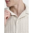 thumbnail image 3 of No Boundaries Men's & Big Men's Short Sleeve Textured Waffle Shirt, Sizes XS-5XL, 3 of 5