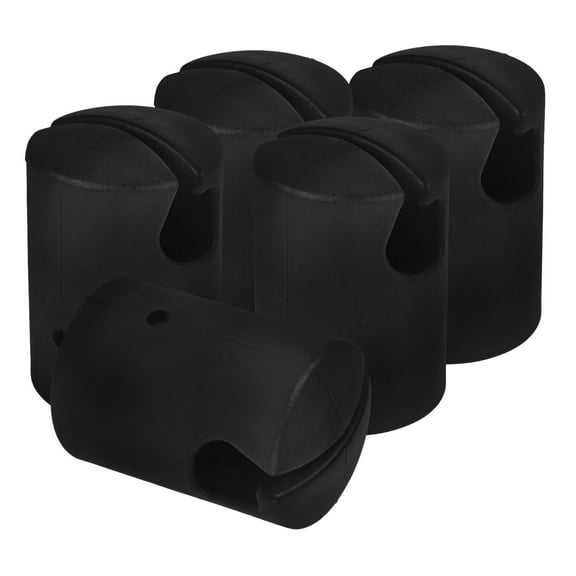 KAKOWELY 5Pcs Trampoline Pole Caps for Trampoline Owners Black Plastic Round 2.2x1.5x1.5in