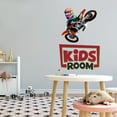 thumbnail image 2 of Kids Bike Wall Decal Sticker - Boys Room Decor -Vinyl Art Sticker-Removable Wall Decal - Kids Teens Bedroom Racing Car Adhesive- Size : 30" x 30"., 2 of 4