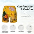 thumbnail image 4 of Kdxio The Chicken Family Rooster Hen And Chicks Print Men'S Swim Trunks With Compression Liner 7 Inch Inseam Quick Dry Swim Shorts, 4 of 7