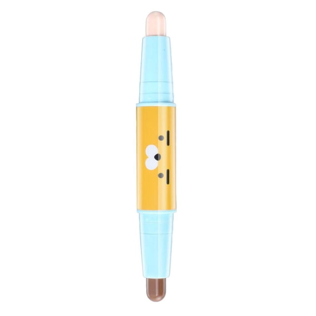 Bronceador, iluminador, contorno, maquillaje facial 3D, barra de contorno 2 en 1 de doble punta 02 Natural