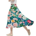 thumbnail image 2 of Nmnitkp Skirts for Women Casual Floral Prints Women's Pleated Skirt Chiffon Elastic Waist A-Line Midi Length Skirt Fashionable Trends Maxi Skirt, 2 of 7