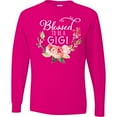 thumbnail image 3 of Inktastic Blessed to Be a Gigi with Pink Flowers Long Sleeve T-Shirt, 3 of 5