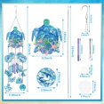 thumbnail image 3 of Campanillas de viento GlikCeil, diseño artístico con diamantes azules, decoración oceánica, 3 of 6