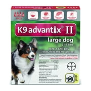 K9 Advantix II Flea & Tick Treatment For Large Dogs, 4 Monthly Treatments
