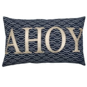 Lush Decor Ahoy Rope Knot Decorative Pillow Single Navy 13x22