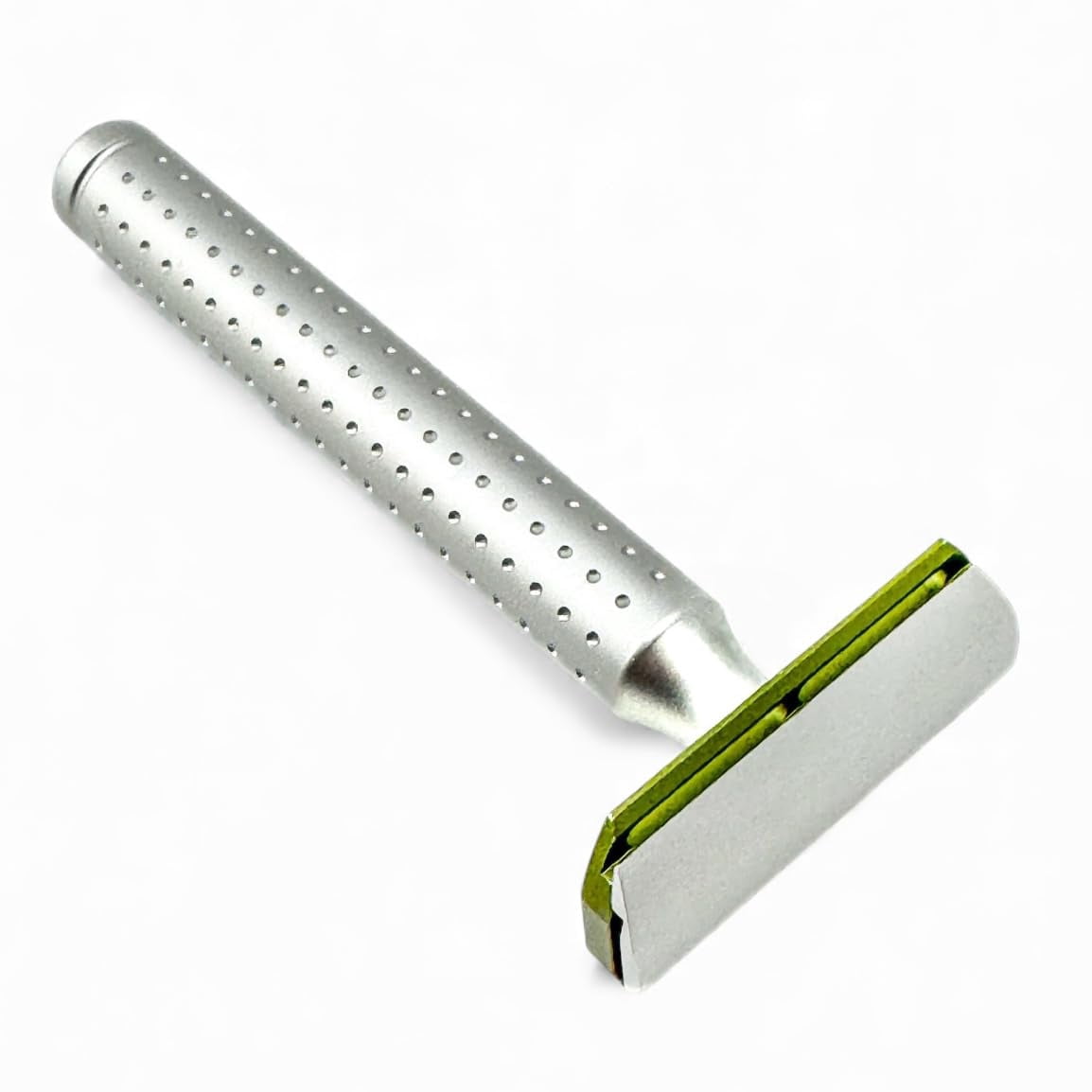 Parker Safety Razor - The AeroShave, Classic Length Handle-CNC Aluminum Double Edge Safety Razor & 5 Blades,- Precision Blade Exposure for a Comfortable Shave, For Men & Women. Mild Aggression