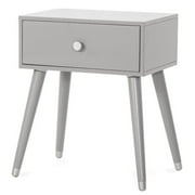 Child Craft Mod 1 Drawer Nightstand Accent Table for Nursery or Bedroom, Large Storage Drawer, Made of Sturdy Pinewood, Non-Toxic, Baby Safe Finish (Cool Gray)