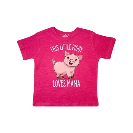 

Inktastic This Little Piggy Loves Mama- cute Gift Toddler Boy or Toddler Girl T-Shirt