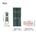thumbnail image 2 of Uxcell #3 10 Yards Bulk Nylon Coil Zipper by the Yards with 20 Pcs Zipper Sliders and Ruler for Sewing Dark Green, 2 of 6
