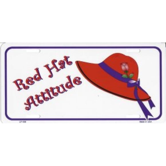 Red Hat Attitude License Plate