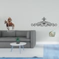 thumbnail image 2 of Centro De Mesa De Caballero Acrílico, Decoración De Escritorio Impermeable Con Base De Desplazamiento, Placa De Metal Floral Para Pared, Para Casa, Patio, Interior, Exterior, Porche, Cerca., 2 of 8