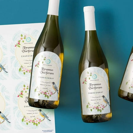 Avery Print-to-the-Edge Arched Wine Bottle Label for Laser and Inkjet Printers, 4.25