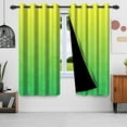 thumbnail image 2 of Nanqianyi Yellow Green Gradient Blackout Curtains for Bedroom/Living Room, 42" W x 84" L, 2 Panels Set, Grommet Top Drapes Thermal Insulated, 2 of 8