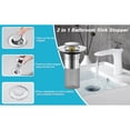 thumbnail image 3 of Bathroom Sink Stopper Hair Catcher, Pop Up Sink Drain Filter with Removable Stainless Steel Filter Basket Hair Catcher, for US Bathroom Sink Stopper Replacement 4Pcs, 3 of 9