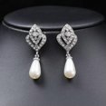 thumbnail image 2 of QQTDFG Fashion 925 Silver Women White Pearl Necklace Drop Earrings Wedding Jewelry Set-#4, 2 of 2