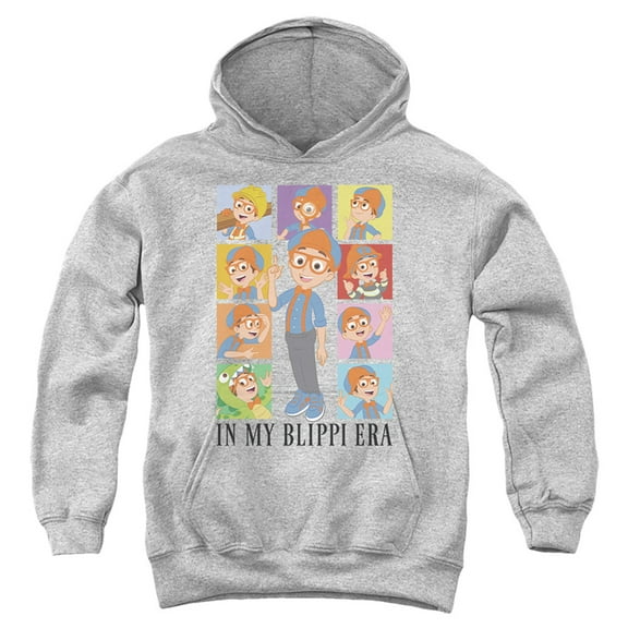 Blippi In My Blippi Era Youth Kids Boy/Girls Pull-Over Hoodie, Athletic Heather, Medium