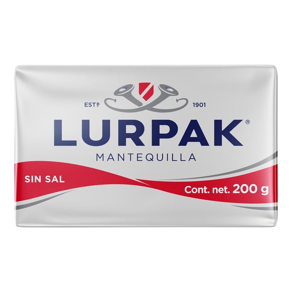 Mantequilla Lurpak sin sal en barra 200 g