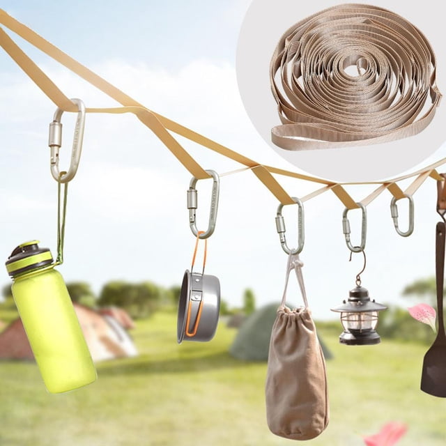 Cordón para acampar, correas para colgar, organizador de almacenamiento para colgar, correas para colgar para / hogar / suministros de cocina champán