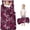 Camo and Twig Magenta Pattern, variant on Camo and Tree Black Pattern Teens Toddler Nap Mat with Pillow, Sleeping Mat Bag for Preschool Daycare 59"x22"