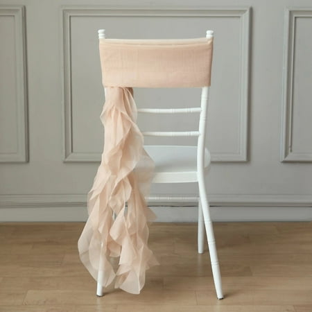 

BalsaCircle Curly Chiffon Chair Sash Nude
