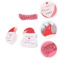 thumbnail image 3 of CIMAXIC christmas 200Pcs Christmas Santa Tags Hanging Paper Tags Xmas Tree Decorative Tags,3.15"X2.68"X0.04", 3 of 4