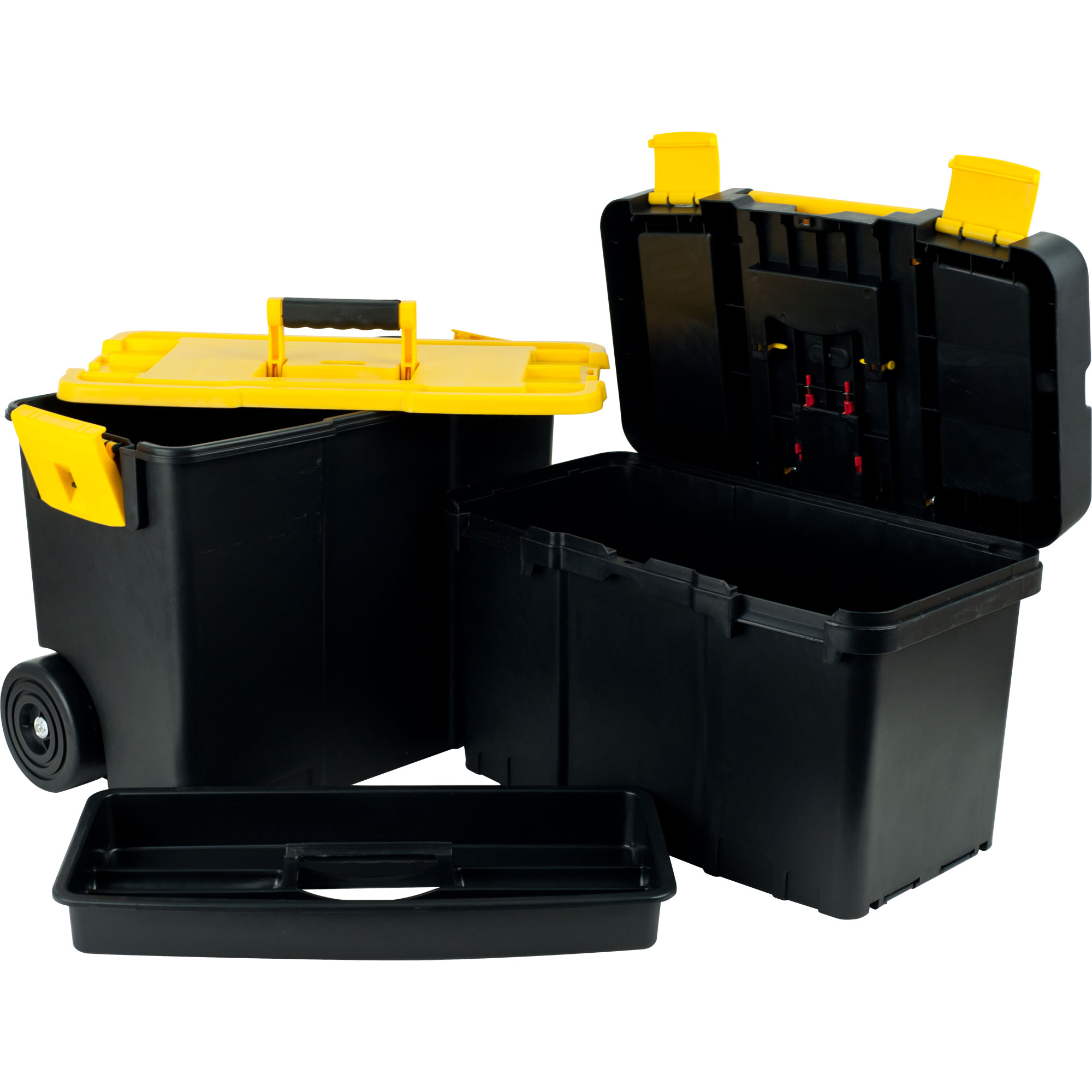 Stalwart Portable Tool Box with Wheels - Stackable photo 2