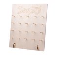 thumbnail image 2 of Soporte de exhibición de pared Tablero de soporte de rosquilla reutilizable con rústica para decoración de fiestas Suministros de postres Rectángulo 45x38cm Macarena soporte de exhibición de rosquillas, 2 of 8