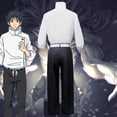 thumbnail image 4 of Disfraz de Cosplay de Jujutsu Kaisen Yuta Okkotsu para hombres y mujeres, peluca de Anime, uniformes de fiesta de Halloween, Tops, pantalones y cinturón, 4 of 4
