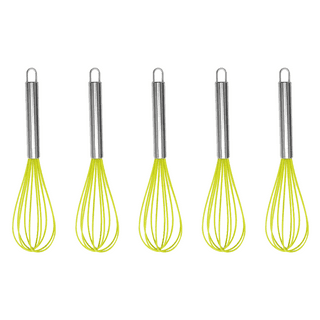 Silicone Mini Whisk, Eddeas Small whisks Non-Stick Tiny Whisks set of  2（5.5in & 7.5in）-Heat Resistant Whisks, Balloon Egg Beater Perfect for  Whisking
