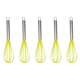 thumbnail image 1 of Colorful Kitchen Mini batidores de silicona, juego de 5, multicolor, 1 of 5