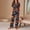 Black, variant on Halloween Pajamas Halloween Printed Short Sleeve Long Pants Pajamas for Women Set