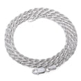thumbnail image 5 of 2.2mm .925 Sterling Silver Diamond-Cut Twisted Rope Chain Necklace, 20 inches, 5 of 7
