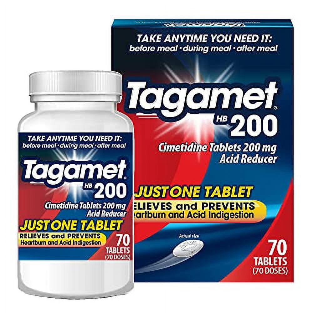 Tagamet HB 200 mg Cimetidine Acid Reducer and Heartburn Relief, 70 Count