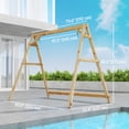 thumbnail image 3 of Outsunny Porch Swing Frame, A-Frame Wooden Swing Stand with Reinforced Bars, 3 of 10