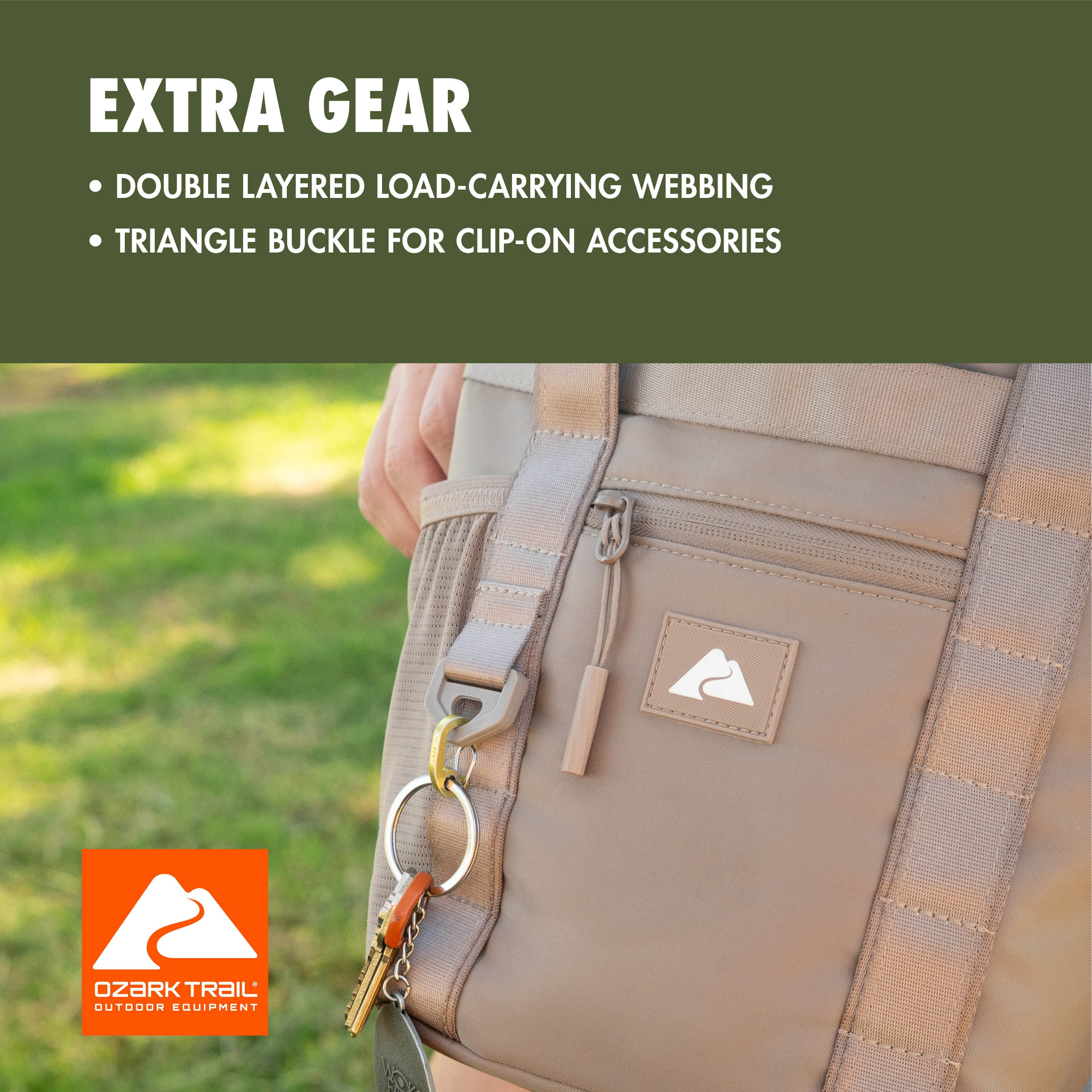 Ozark Trail 4.5L Unisex Adult/Teen Compact Polyester Shoulder Bag, Taupe