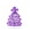Purple, variant on 3.54" Christmas Tree Squishy Toy Glittery Translucent Slow-Rising Ornament with Bow 7 Colors