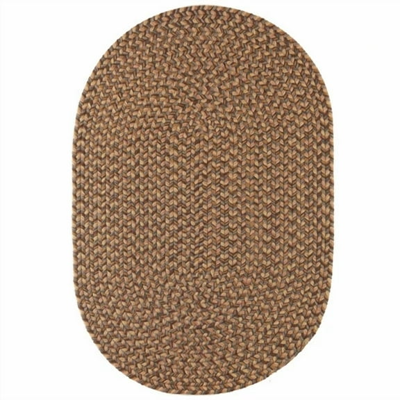 Rhody Rug Lexington Tweed Indoor/Outdoor Braided Rug Shades of Brown 2 ft x 4 ft