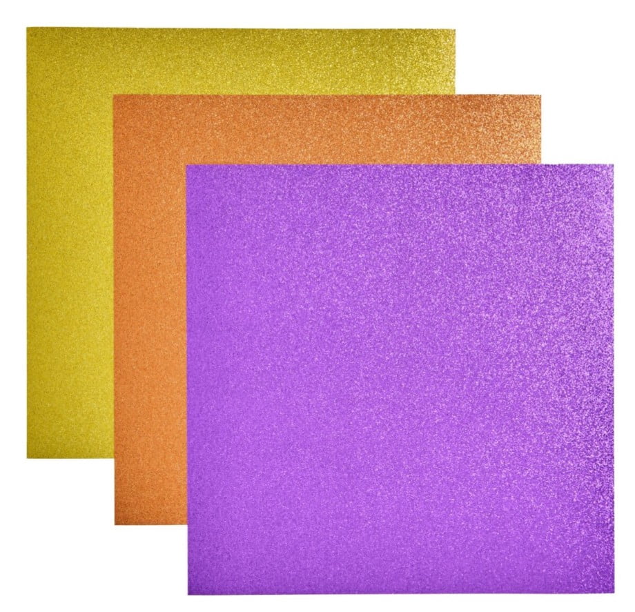 Hello Hobby 12x12 Glitter Cardstock in Various Colors - 10 Sheets
