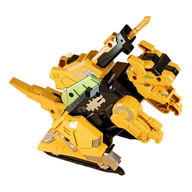 Juguete de dinosaurio transformable, camión de dinosaurio, juguete educativo temprano, juguete para niños, lindo tiranosaurio amarillo