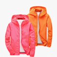 thumbnail image 2 of Afuyipoi Boys 2 Pack Softshell Hooded Jacket Waterproof Windbreaker Outdoor Casual Zip Up Size 3-12 Pink Size 11, 2 of 7