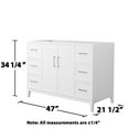 thumbnail image 2 of Wyndham Collection WCH717148SWHCXSXXMXX Elan 47" Single Free Standing Vanity Cabinet Only, 2 of 7