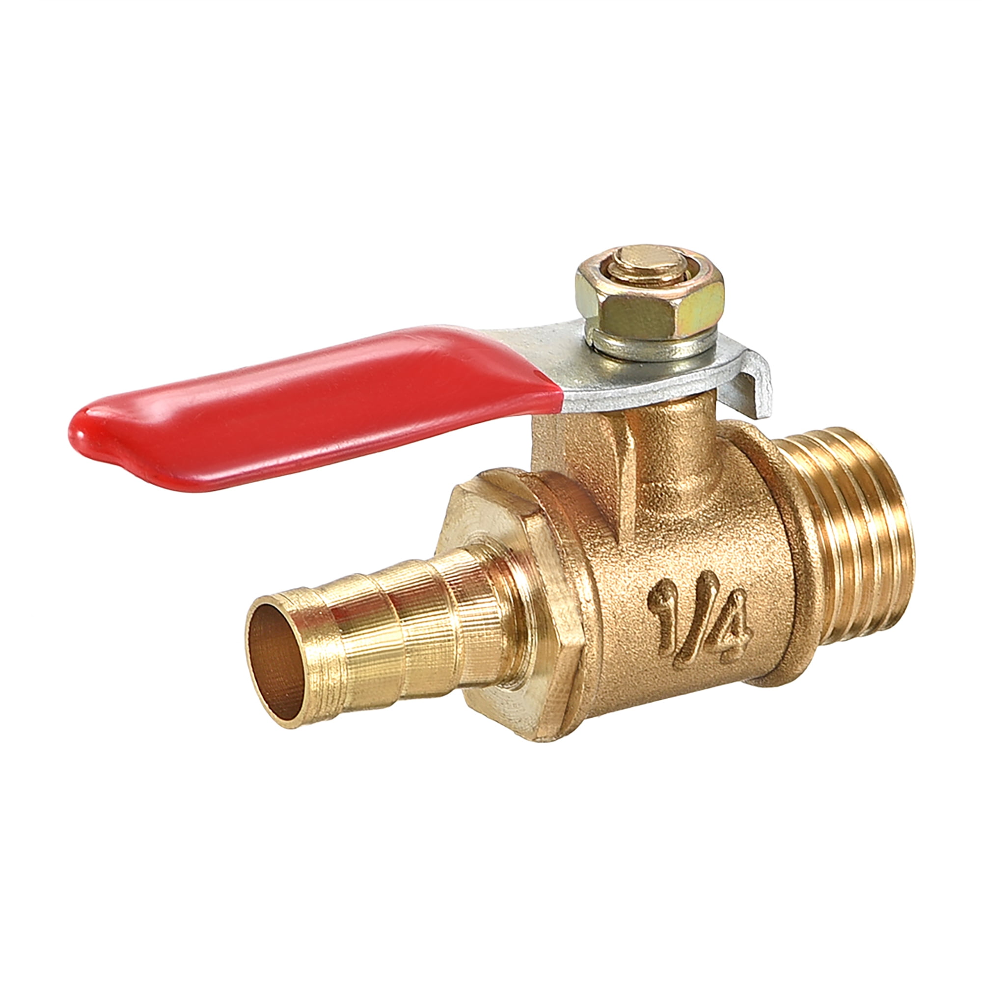 G1/4 Brass Valve Air Compressor Accessory Ball Valve Double Male Thread 5 Pcs Brass Mini Ball Valve Shut Off Switch G1/4 Brass Valve Air Compressor Accessory Ball Valve Double Male Thread 5 Pcs Brass Mini Ball Valve Shut Off Switch